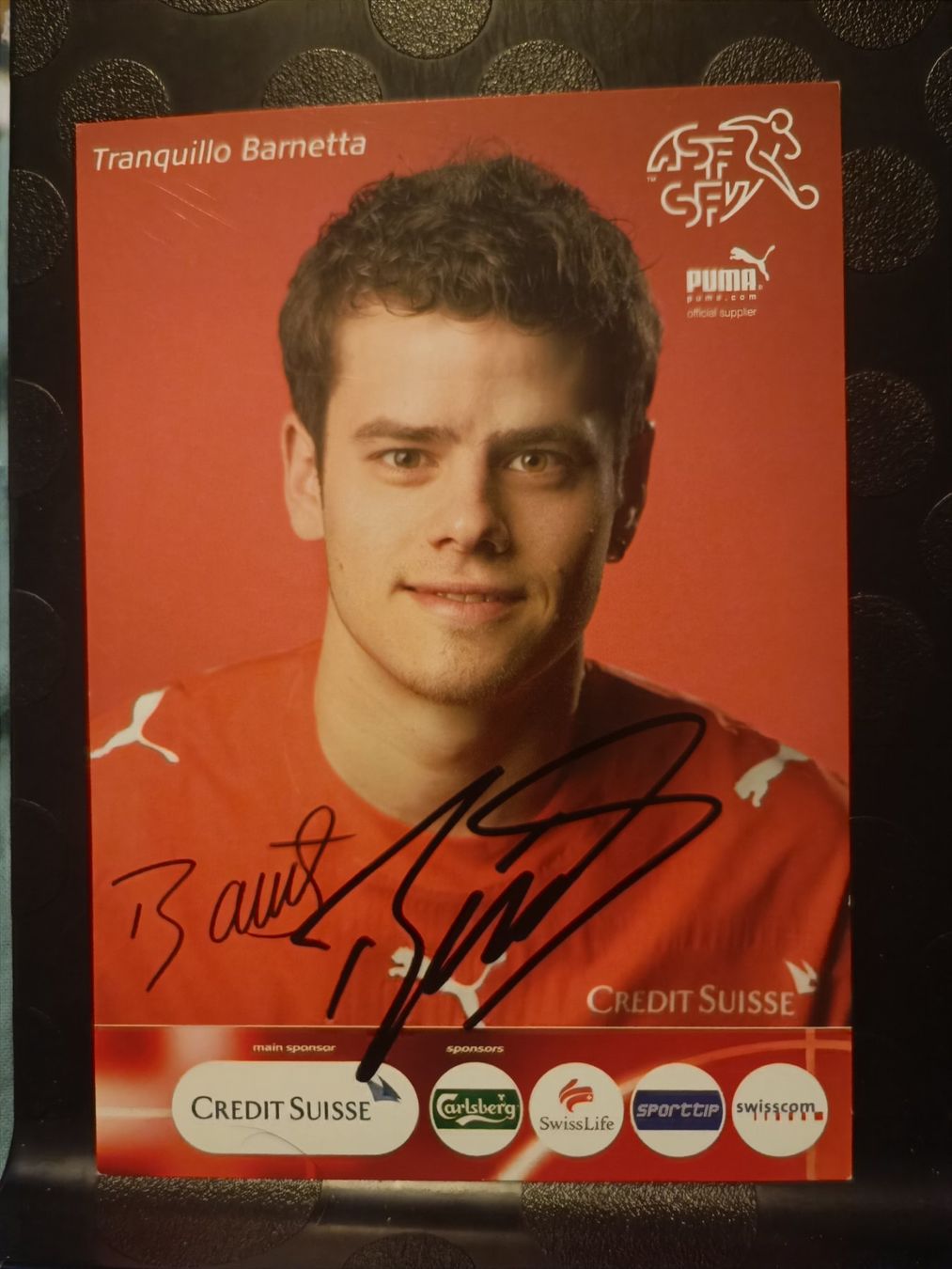 Autografi: Tranquillo Barnetta - handsigniert SFV Karte – Usato da Menziken venduto da Artographs