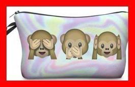 Emoji Affen Necessaire Accesoire Affe Badezimmer Make up WC