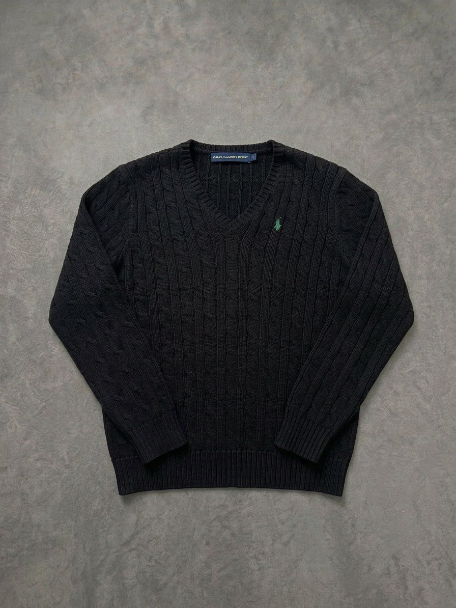 Ralph Lauren Pullover & Sweatshirts: Pull torsadé Noir Ralph Lauren Taille L – Gebraucht aus Genève von leb_5j62