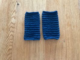 Handgestrickte Pulswärmer Amedisli Dunkelblau