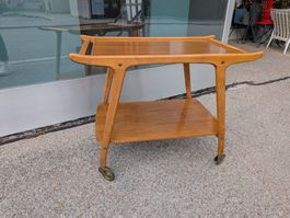 Mid Century Servierwagen, Beistelltisch auf Rollen