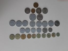 Münzen Frankreich 31 Stk, Münzen Italien 16 Stk