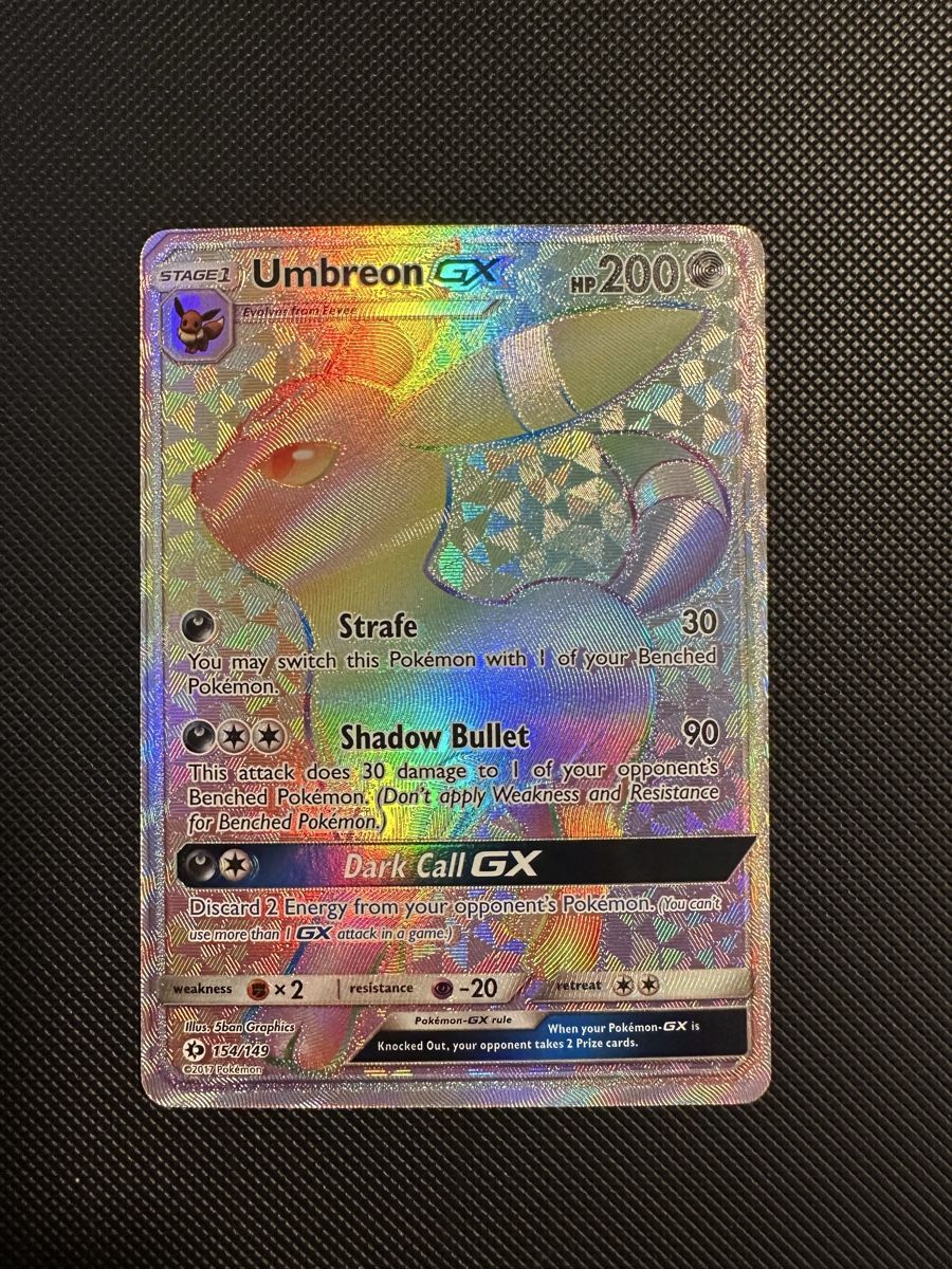 Pokémon Carte collezionabili: Umbreon GX - Pokemon  Sun&Moon Base Set - 154 EN – Usato da Möhlin venduto da ChariShop-TCG