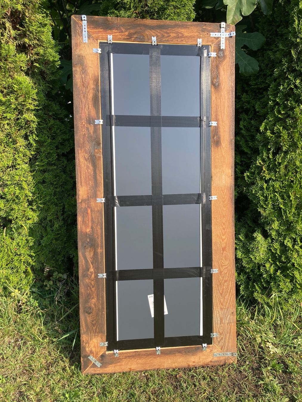 Spiegel: Grosser rustikaler Altholzspiegel, 162x73cm – Neu (gemäss Beschreibung) aus Domat/Ems von Stein_und_Holzbruch 6