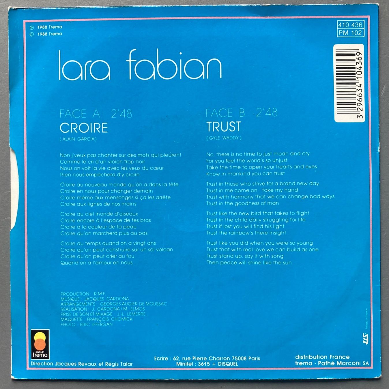 Schallplatten: LARA FABIAN - CROIRE – Gebraucht aus Poliez-Pittet von Newtown-Records 1