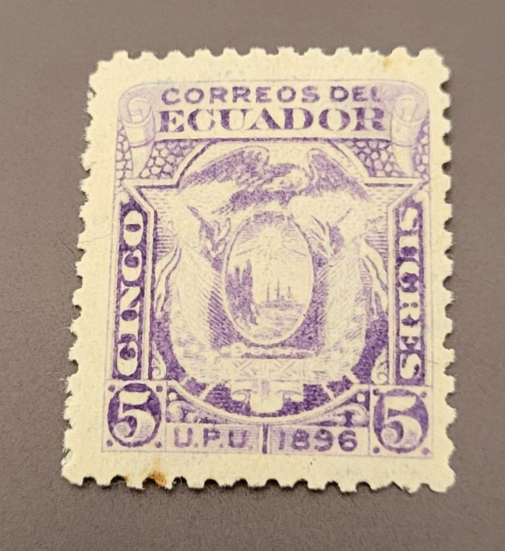 Tutti i francobolli: Ecuador 1896 alte briefmarke – Usato da St Gallen venduto da Stampsalshobby
