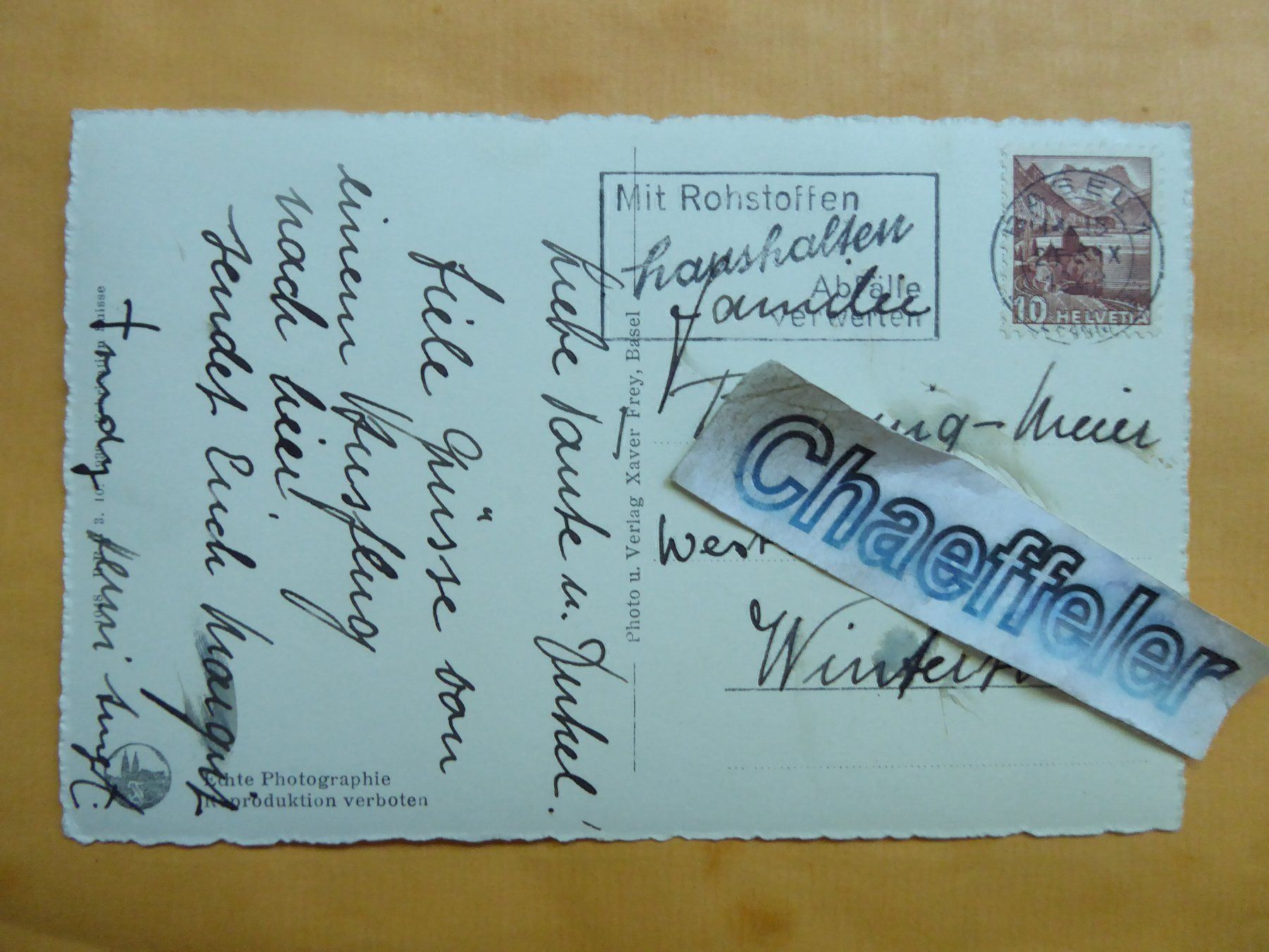 Cartes postales: 1943 Mariastein – D'occasion à Zürich par Chaeffeler 1