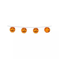 Halloween Lichterkette Kürbis Deko LED warmweiss
