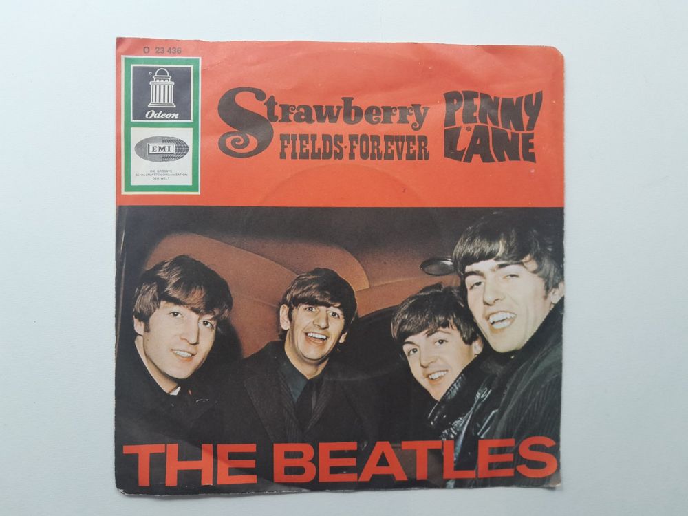 Single The Beatles Strawberry Fields forever auf Odeon 1967 Kaufen