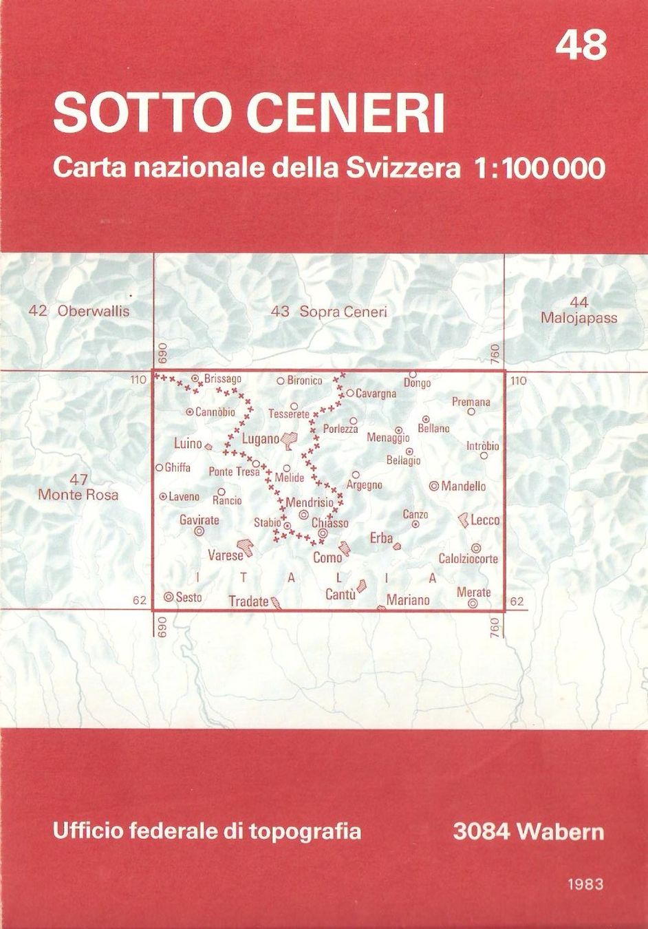 Cartine & Atlanti: Sotto Ceneri 1983 – Usato da Richterswil venduto da solalex