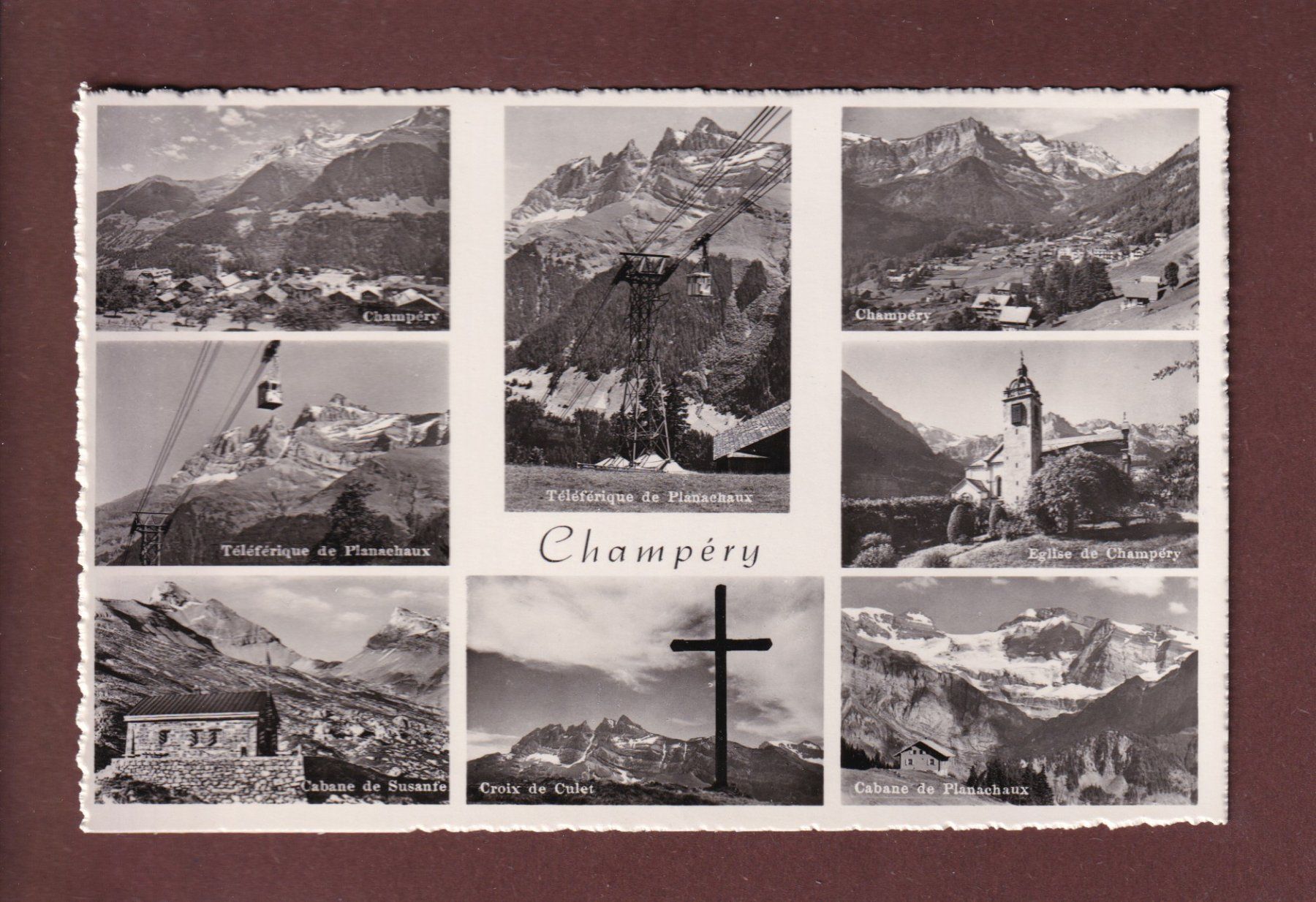 Cartoline postali: CHAMPERY - 8 images – Usato da Pully venduto da nicecards