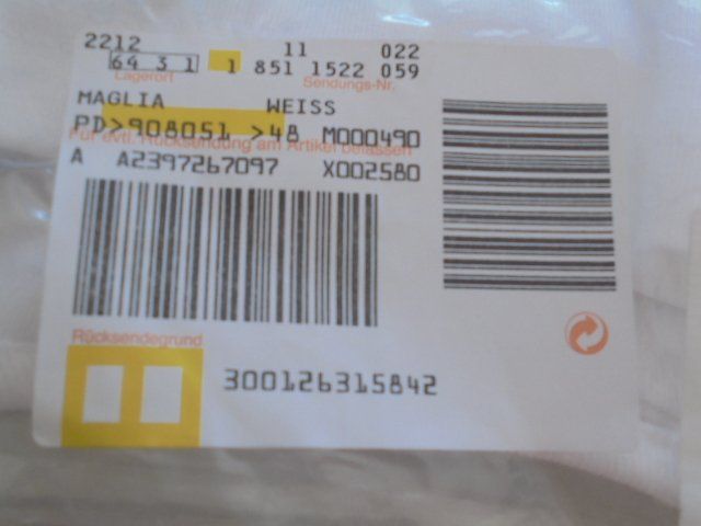 T-Shirts: T-Shirt weiss Gr.48/50, NEU – Neu und originalverpackt aus Hinwil von Glasperlen 3