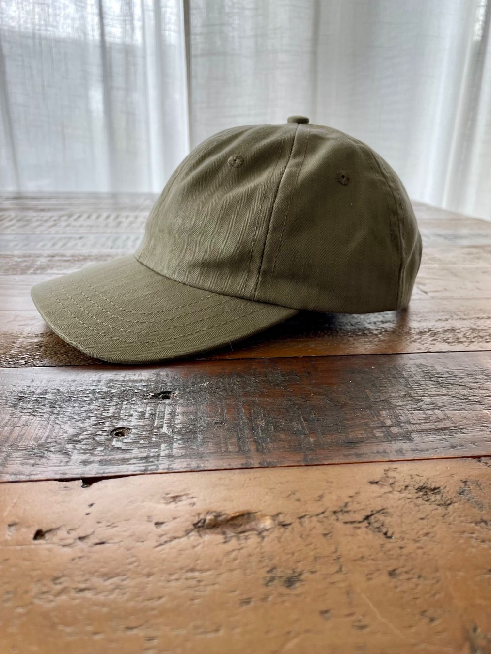 Copricapi, berretti & cappellini: Dehen 1920 Waxed Cotton Baseball Cap (Neuwertig) - Sage – Usato da Zürich venduto da Braden