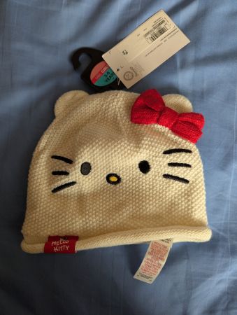 NEU: M&S Hello Kitty Beanie (Mütze) Mädchen 3-6 Jahre