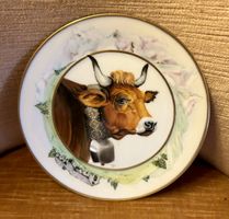 Magnifique assiette au motif Vache de montagne