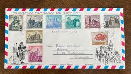 Luftpost Brief aus Spanien