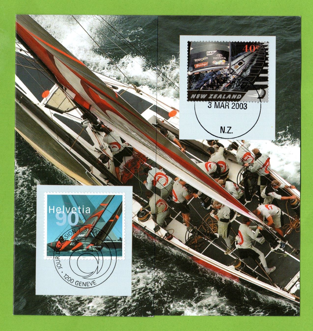 Alle Briefmarken: 2003 Alinghi Folder siehe Bilder – Gebraucht aus Stein am Rhein von Huehnerhund