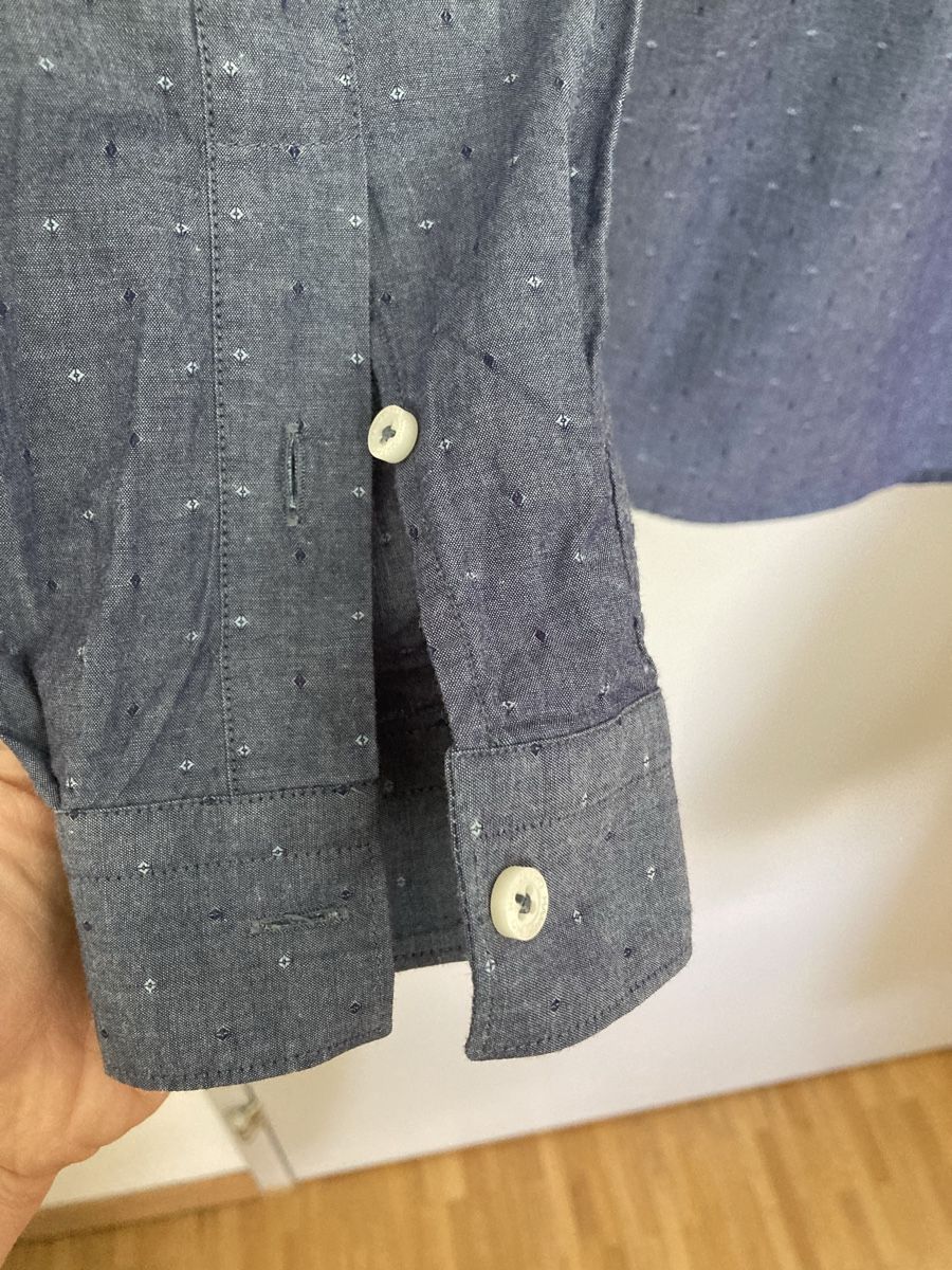 Camicie: Herren-Hemd, blau, Gr. L – Usato da Schlieren venduto da cotopaxi06 3