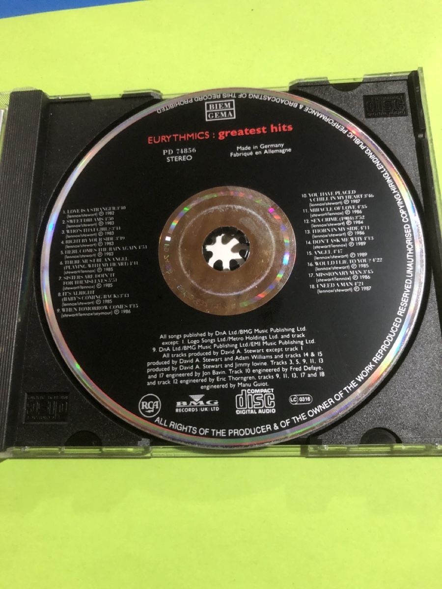 CD: Eurythmics - Greatest Hits 1991 – Usato da Flaach venduto da rubo7 1