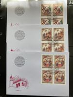 Liechtenstein 2006 Ersttagsbriefe 4er-Bl.-Satz Weihnachten