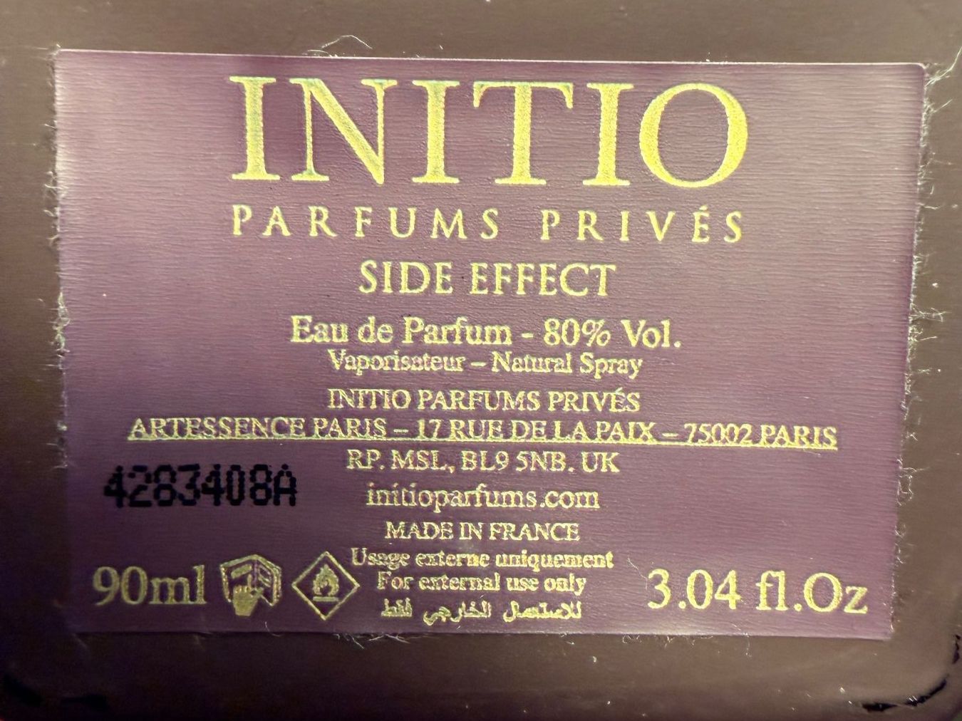 Initio Parfums & Eau de Toilette: Initio Parfume - side effect – Neuf (Voir description) à Fällanden par Map1234 2