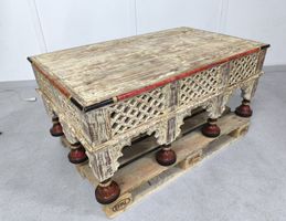 Indischer Chakki-Teak-Shabby chic, 130x78x53.5 cm