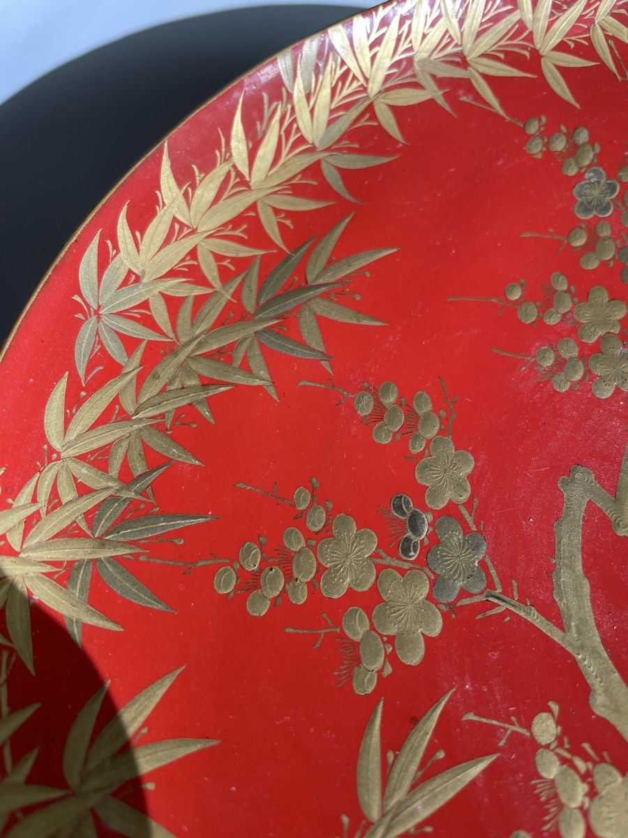 Piatti: Ancient Japanese Lacquerware plate  – Usato da Basel venduto da Amechan. 3