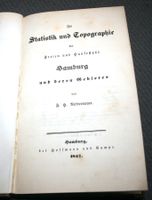 Neddermeyer: Zur Statistik und Topographie HAMBURG, 1847