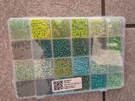 Rocailles Perlen, 24 versch. Farben