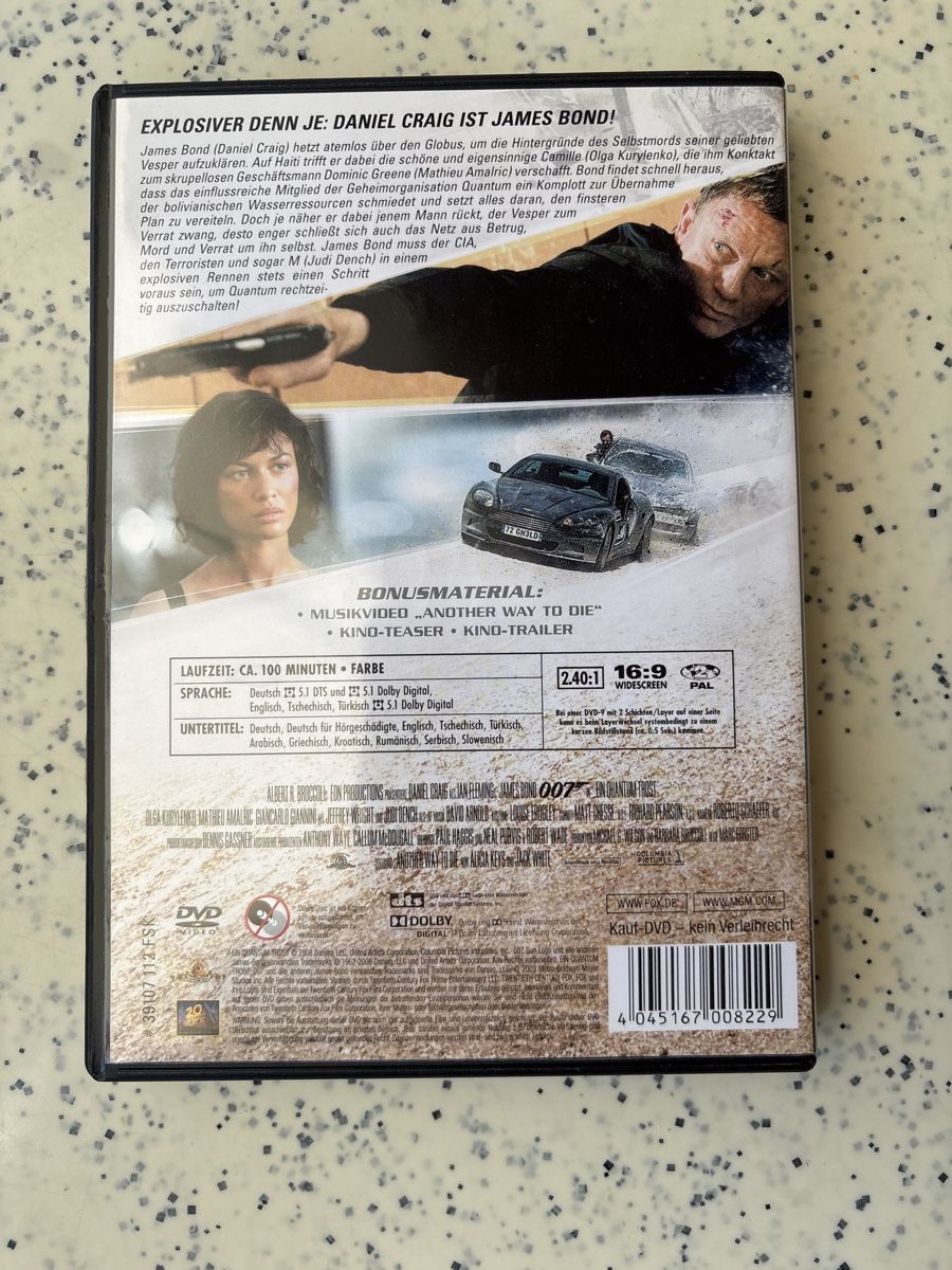 Tutti i DVDs: DVD James Bond 007: Ein Quantum Trost - Daniel Craig (03) – Nuovo (secondo la descrizione) da Ruswil venduto da ois_li_ois_ 1