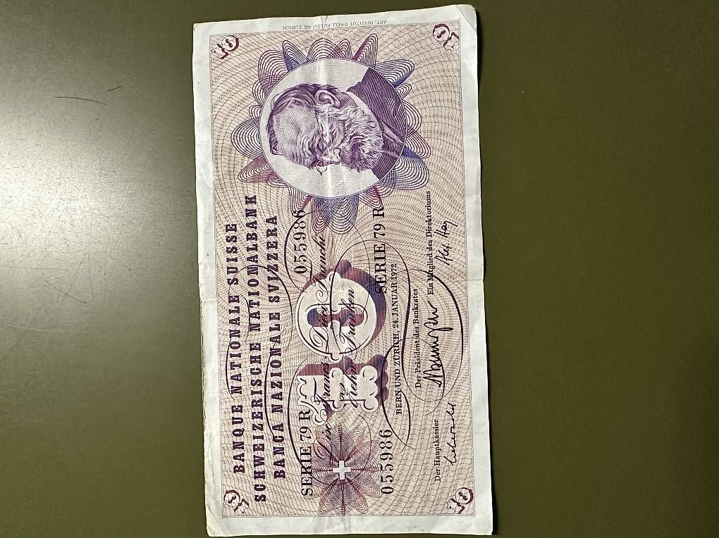 Banknoten: Alte Schweizerische Banknote – Gebraucht aus Seuzach von Wolf936 2