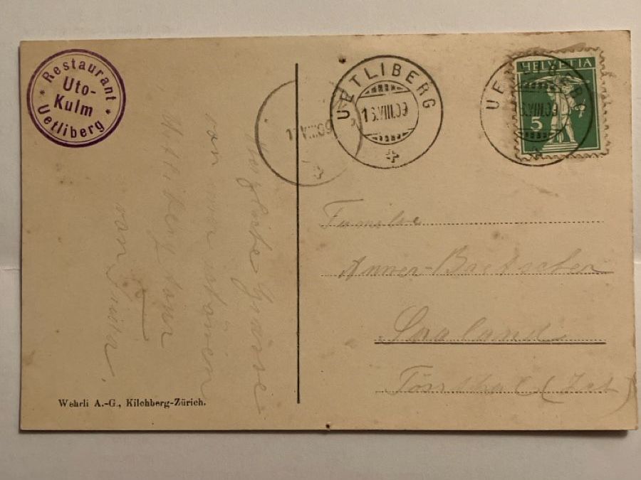Cartoline postali: 2 alte Ansichtskarte Uetliberg und Utokulm – Usato da Bauma venduto da Baumer71 4