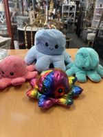 Wende-Oktopus Kuscheltier — Pink & Blau — 1grosse 3kleine