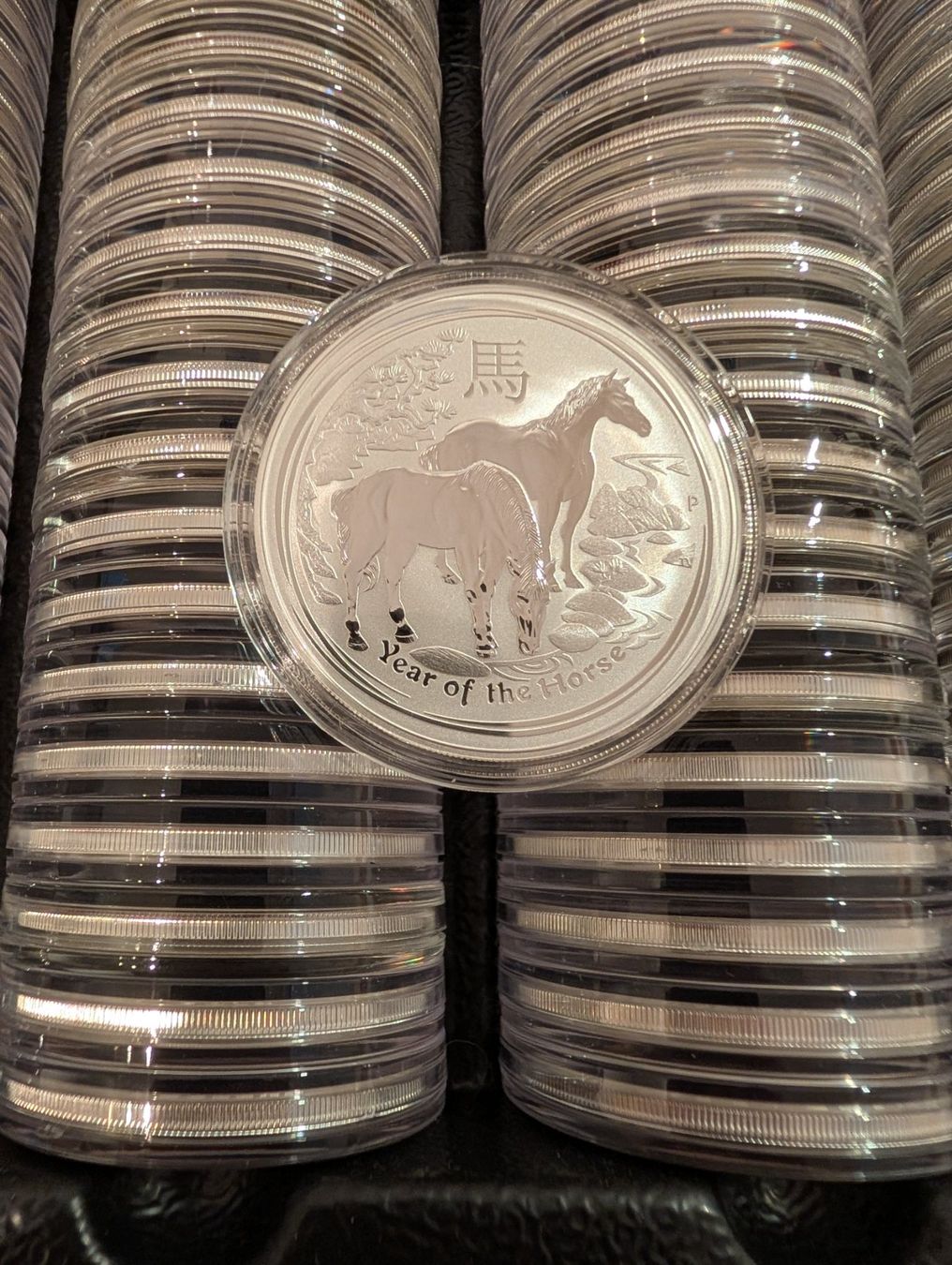 Tutti le monete: 100 oz Silber Lunar Horse 2014 – Nuovo e nell'imballaggio originale da Bern venduto da marconeuenschwander 1