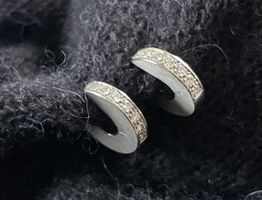 Créoles en or 18 carats avec diamants 0,42ct (avec certifica
