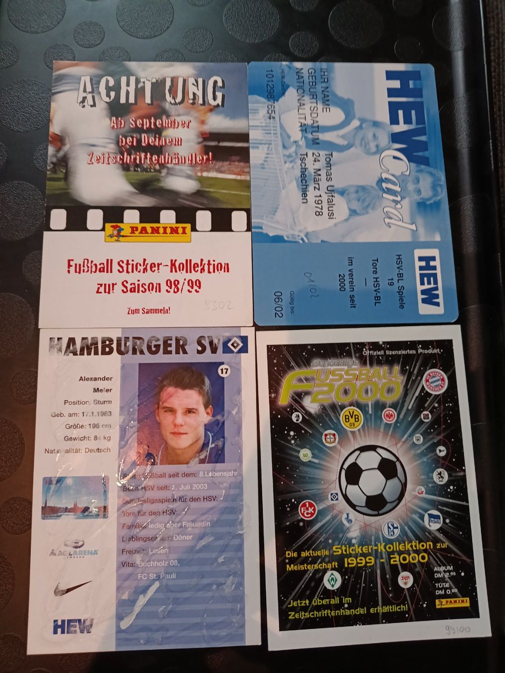 Autogramme: HSV Hamburg - 4 handsignierte Karten - Set – Gebraucht aus Menziken von Artographs 1