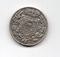 (1046) FL, 2 Franken, 1924, vz+