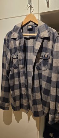 Dickies New Sacramento Flanellhemd XXL Grau/Schwarz  