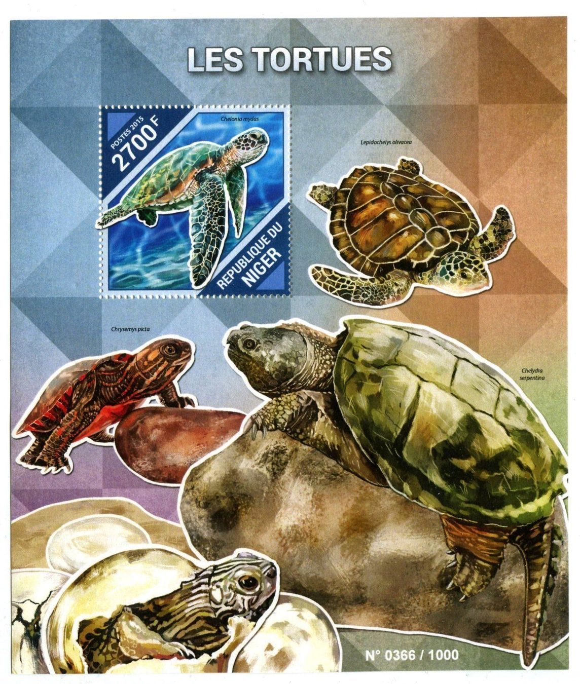 Tutti i francobolli: Block "Schildkröten". Niger. – Nuovo e nell'imballaggio originale da Basel venduto da Butsch5