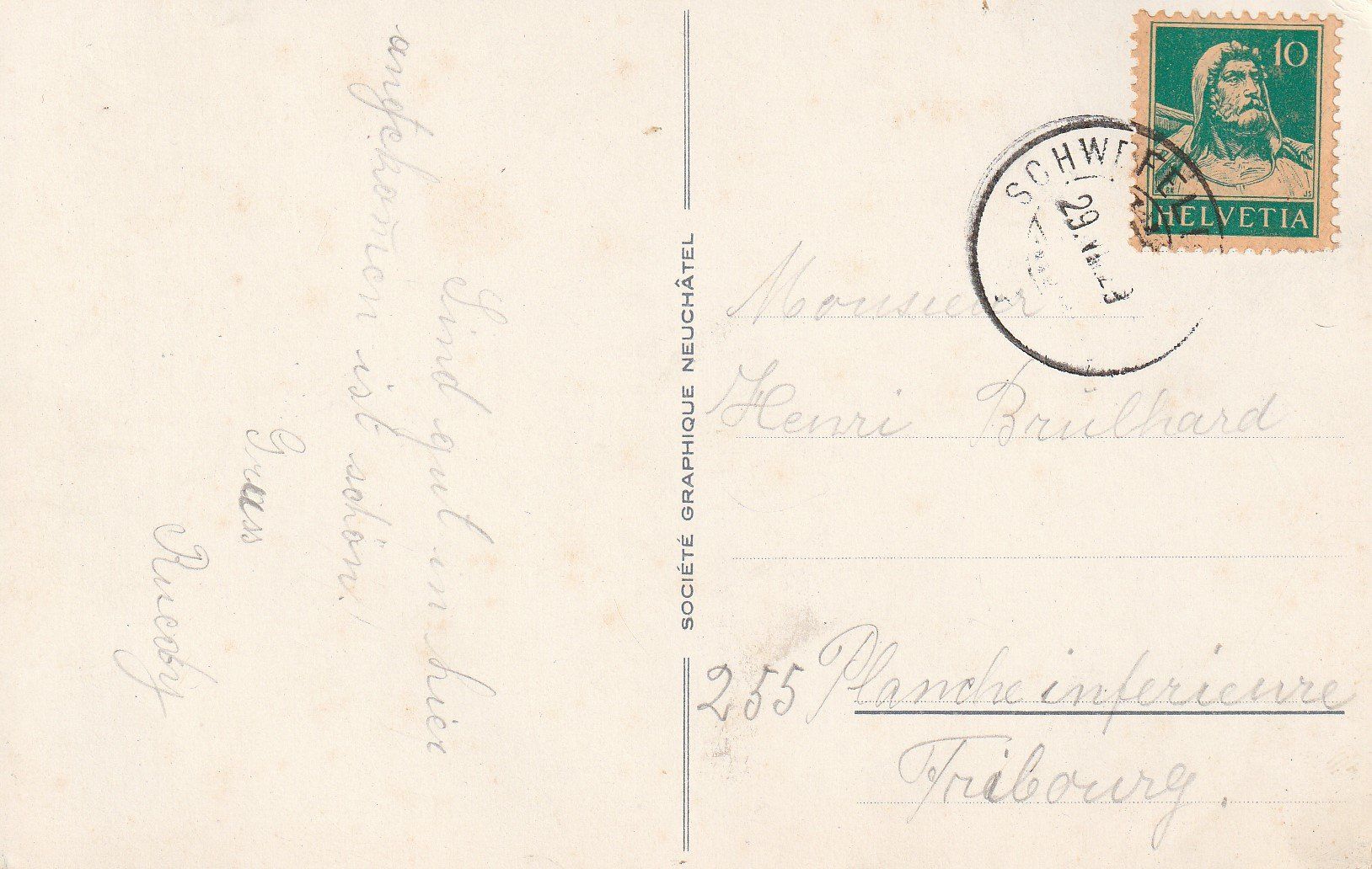 Cartoline postali: AK - Schwefelberg Bad - gelaufen 1929 – Usato da Fribourg venduto da schnalla92 1