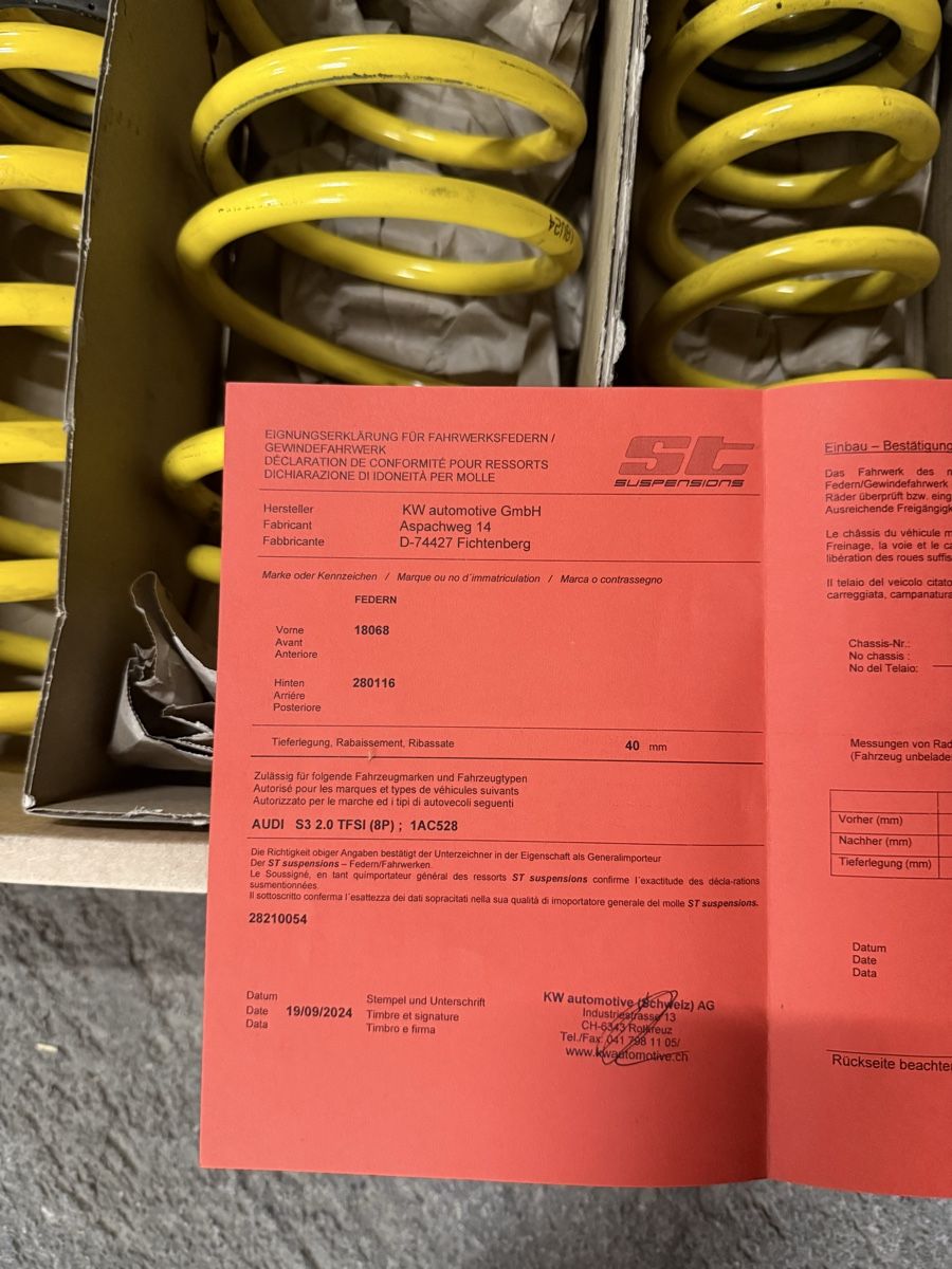 Welt der Tiere: ST-Federn VW/Audi – Neu (gemäss Beschreibung) aus Rütihof von Chrigel238 1