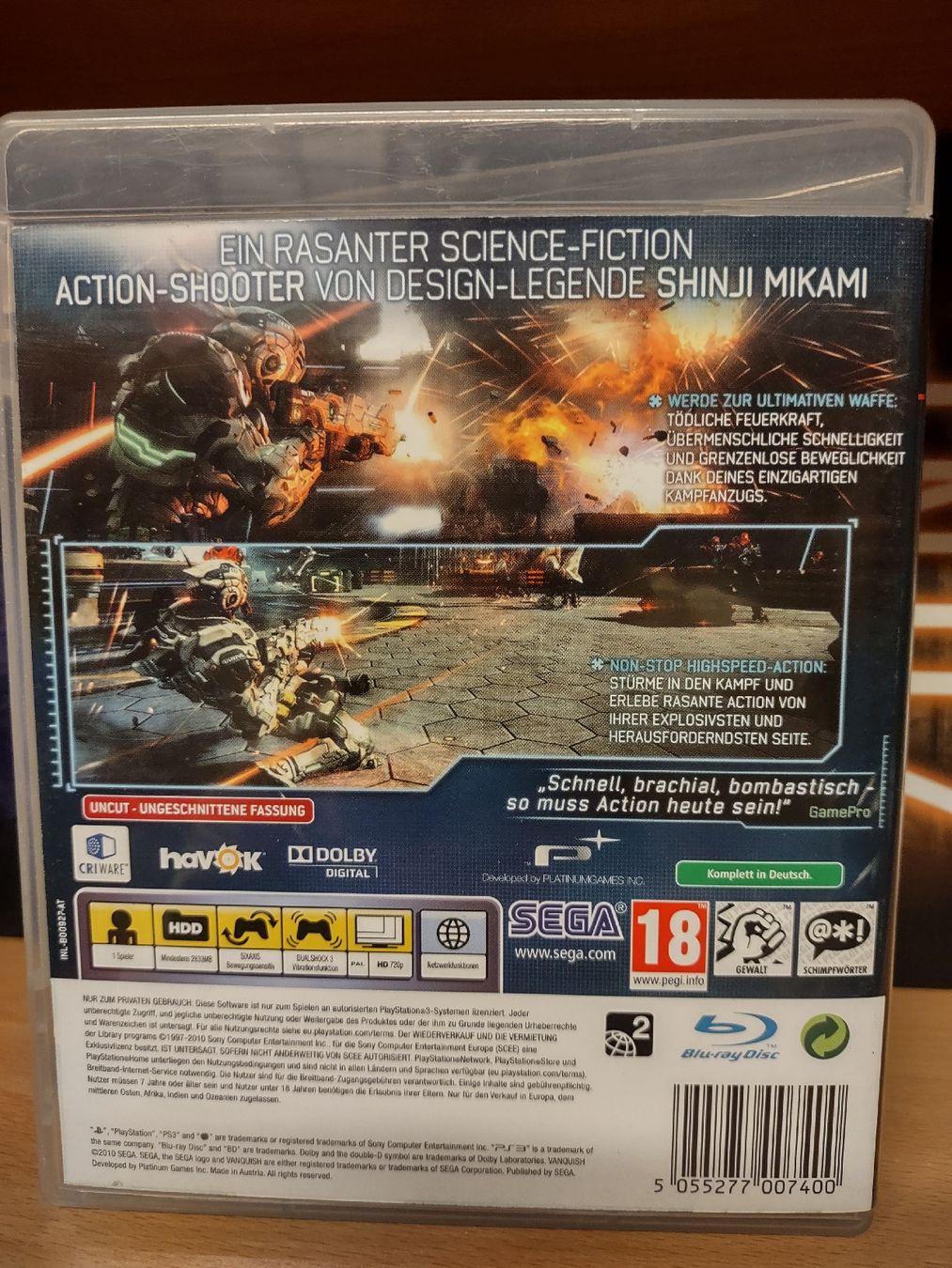 Sony Giochi: Vanquish PS3 - Jeu d'action  – Usato da fribourg venduto da GameSpot 1