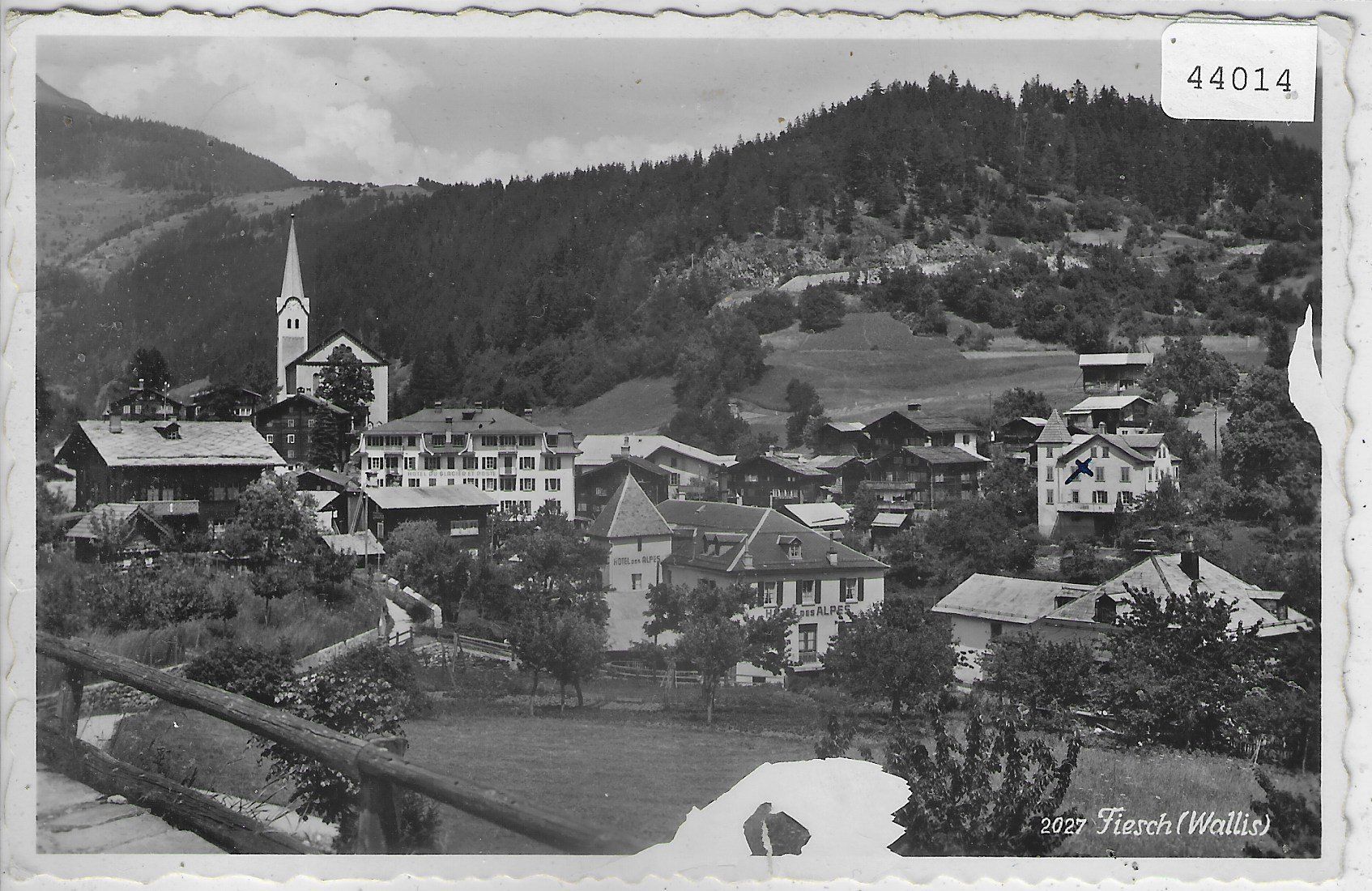 Ansichtskarten: Fiesch - Generalansicht – Defekt aus Ettingen von Kartenplanet