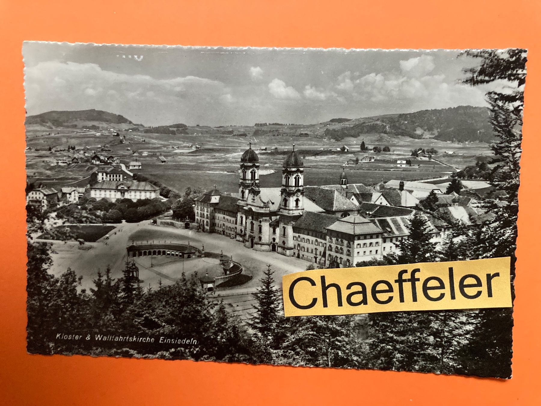 Cartes postales: 1955 Kloster und Wallfahrtskirche Einsiedeln – D'occasion à Zürich par Chaeffeler