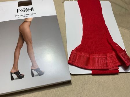 Wolford Collant di tulle colore lampone-tg M/L-nuovo