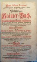 Kräuterbuch Adami Loniceri, Ulm 1770