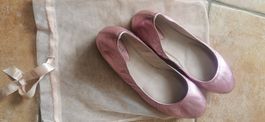 BLOCH, ballerines rose cuir, P. 38. Neuves (envoi colis B)