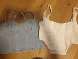 2 x Cropped Top Korsett Gr. M