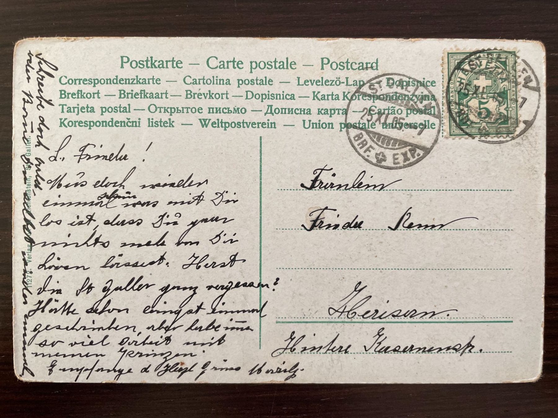 Cartoline postali: ST. GALLEN Scheffelstein, 3 Ansichtskarten – Usato da Wald ZH venduto da TLILEF 4