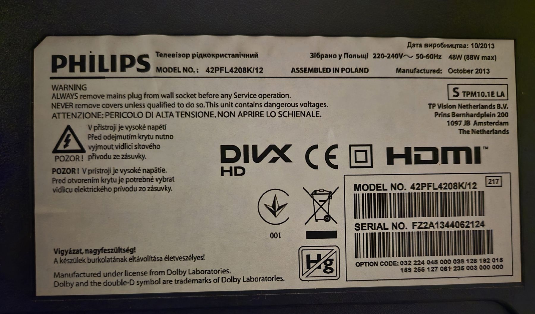 Philips Televisori: Philips 42" Full HD Smart TV – Usato da Hefenhofen venduto da sch_fm65 2